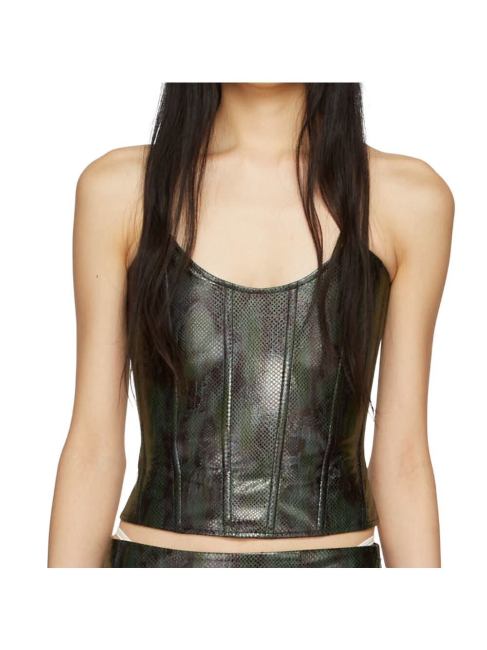 Ssense Sleek Green Leia Tank Top Size XL